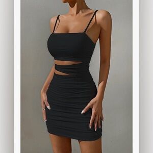 Sebaquin Black Bodycon Dress